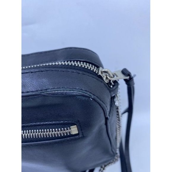 Allsaints Fleur De Lis Black Soft Leather Cross Body Bag - Picture 4 of 10